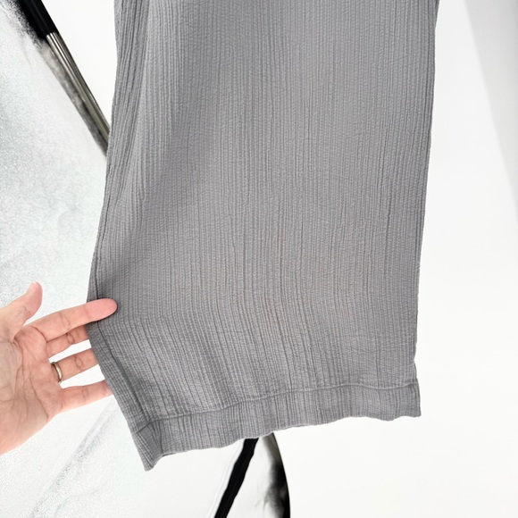 GAP Size XL TALL High Rise Crinkle Texture Pull-On Wide Leg Cargo Pants Grey - Picture 8 of 16